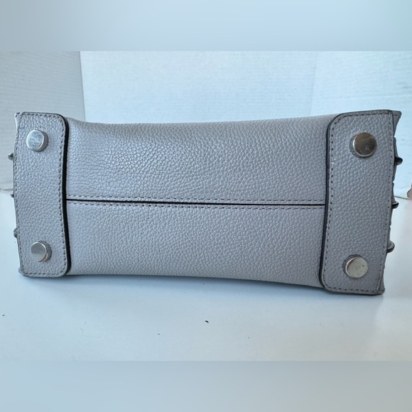 Michael Kors Mercer Grey Leather Tote Bag Purse - Picture 6 of 14
